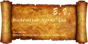Buchhalter Vitália névjegykártya